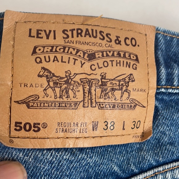 Vintage Levis 505 Jeans  Size 38 x 30 Orange Tab - Picture 3 of 14